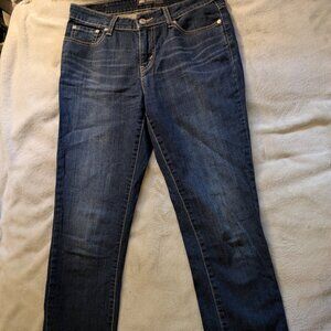 WOMEN'S LEVIS JEANS Pants 8 M Medium W29 L32 Mid Rise Skinny Blue Denim Tight